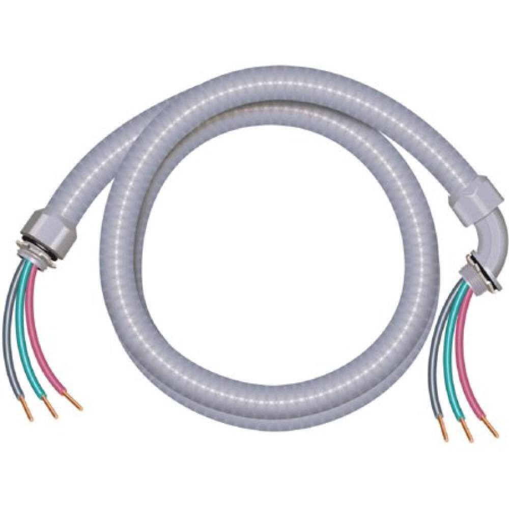 Southwire 34 in. x 6 ft. 82 Ultra-Whip Liquidtight Flexible Non-Metallic PVC Conduit Cable Whip 55189307