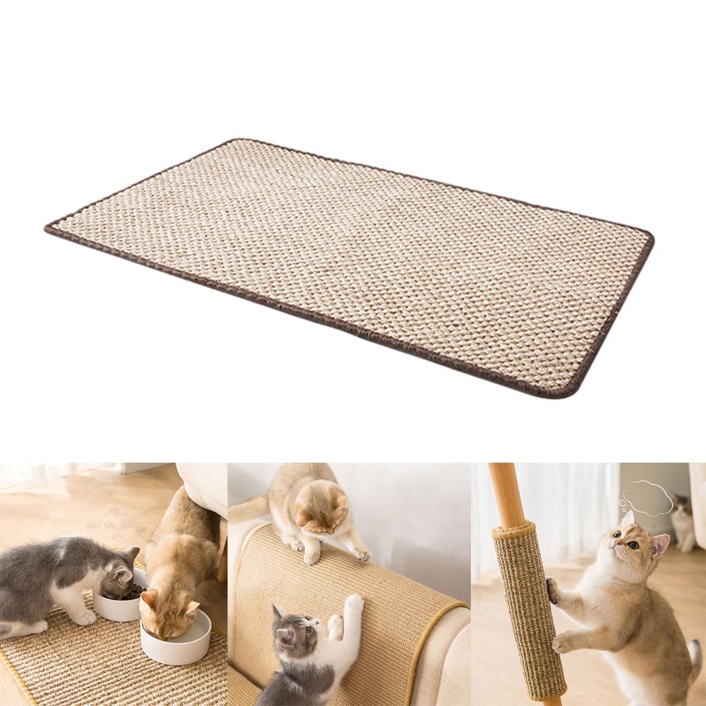 Cat Scratchers for Indoor Cats， Natural sisal， Scratching Pad/Mat/Carpet/Rug XL