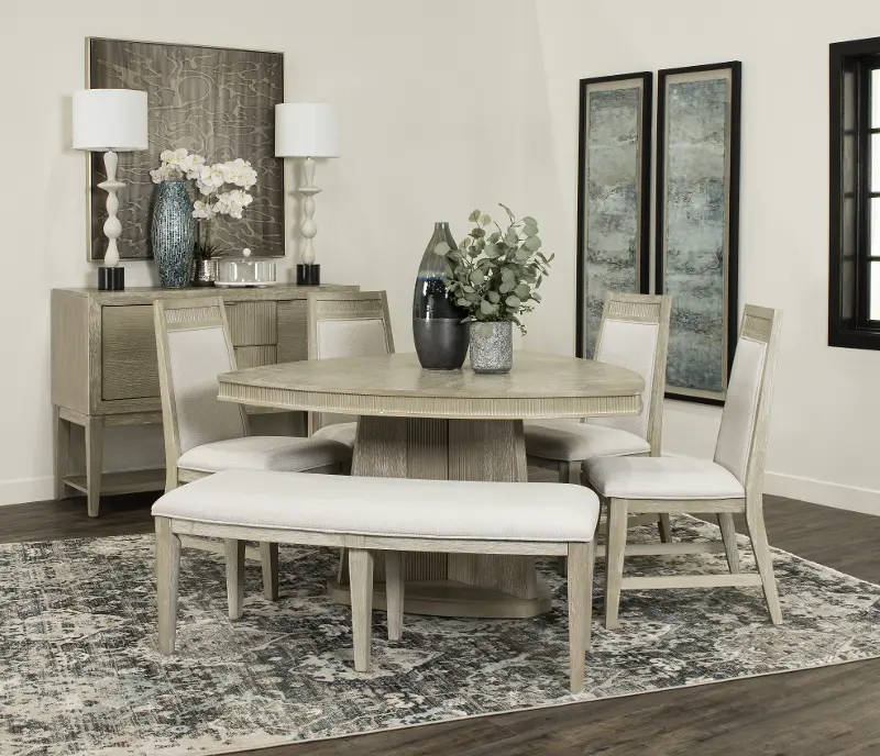 Positano Gray 6 Piece Dining Room Set