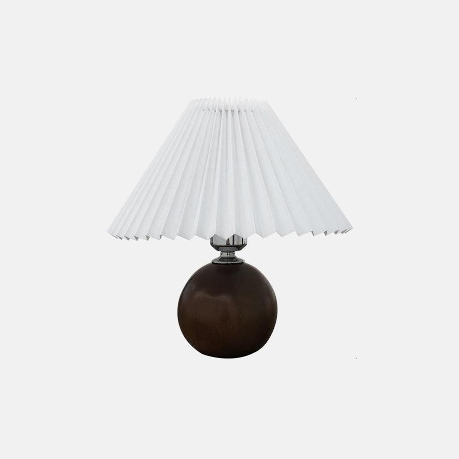 Wooden Pleated Table Lamp