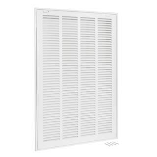 EZ-FLO 16 in. x 25 in. Steel Return Filter Grille White 61671