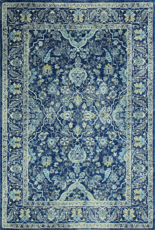 Everek 8 x 10 Dark Navy Blue Rug