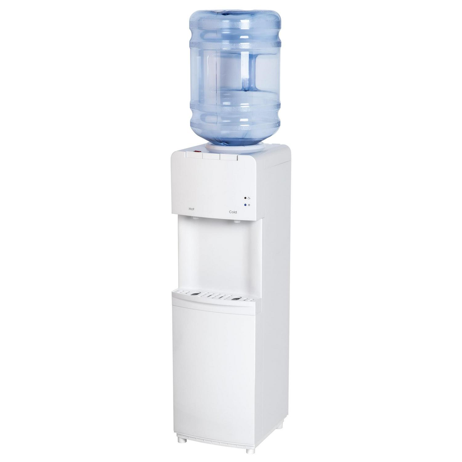 Great Value Top Loading Hot， Cold Temperature Water Dispenser， White Water Cooler