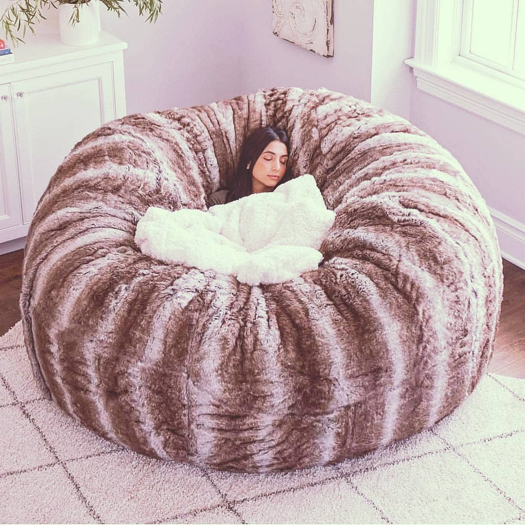 Brown bean bag