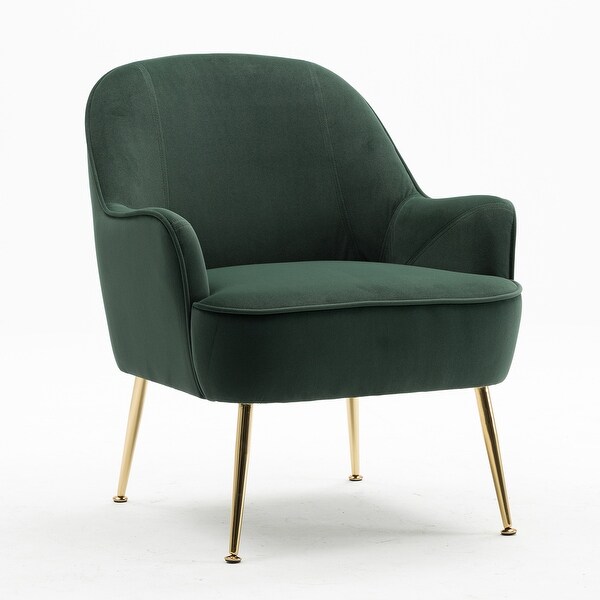 Modern Velvet Fabric Material Accent Chair