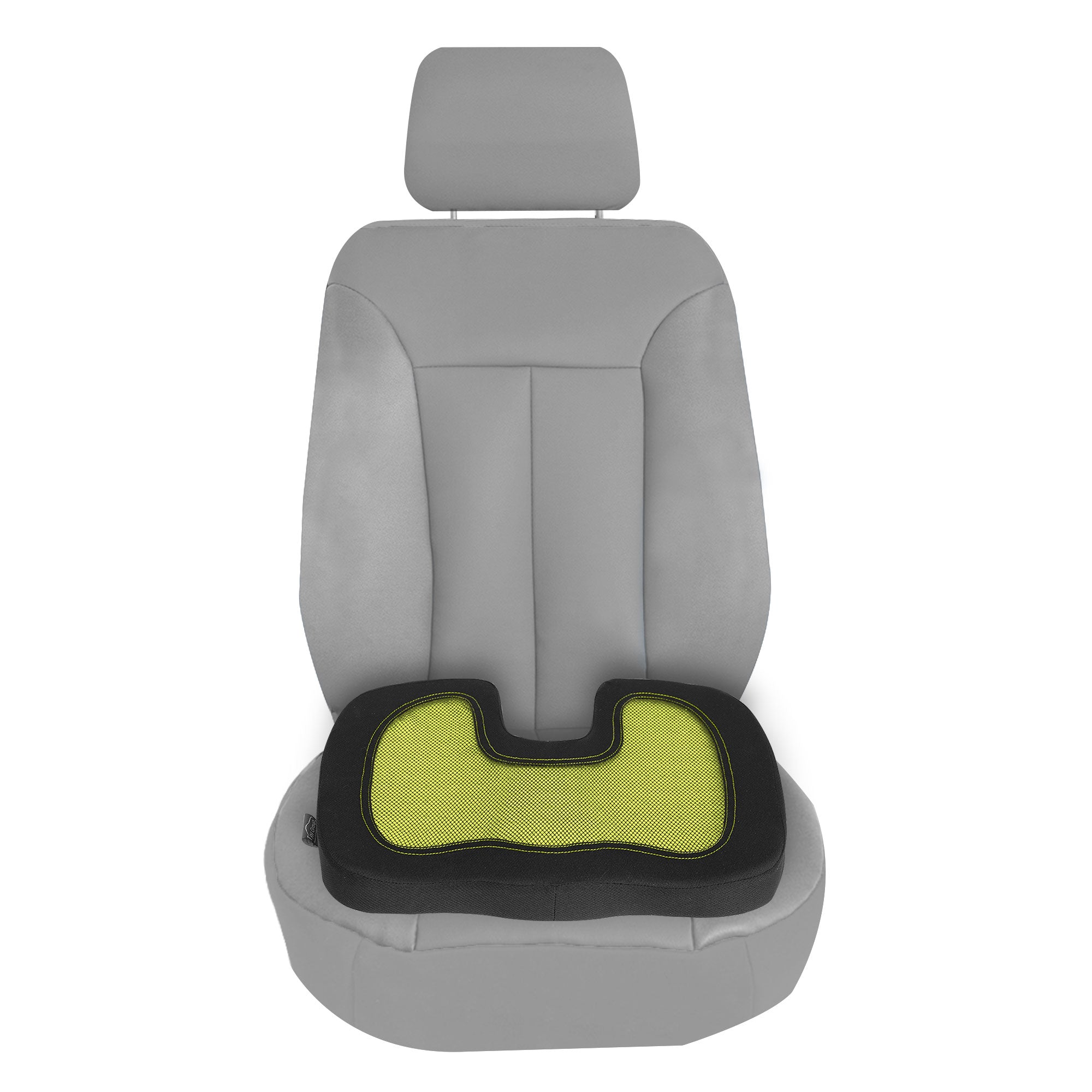 FH Group Ergonomic Cooling Gel AFFH1011YELLOW Yellow Memory foam Car Cushion with Air Freshener