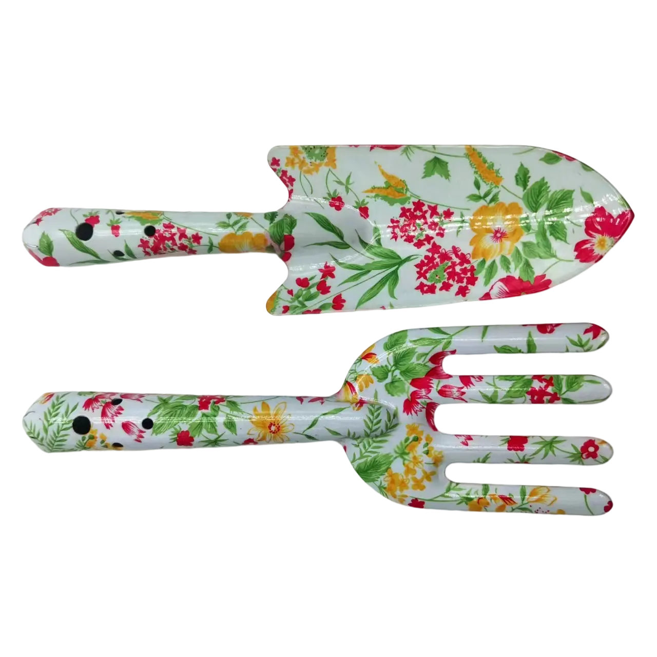 Floral Gardening Tools Printed Flower Iron Shovel Fork Rake Planting Color Garden Tool