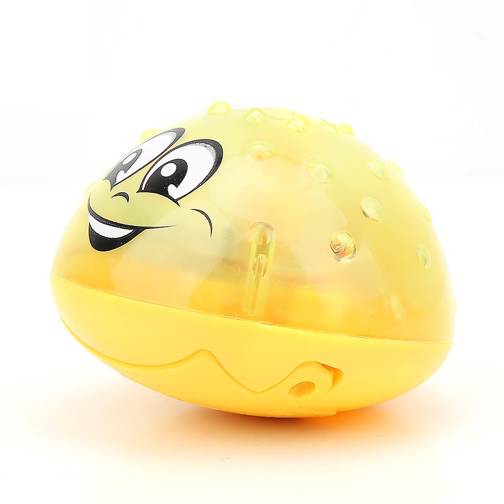 Electric Induction Spray Water Ball Children Bath Toys With Light Music (light Yellow)