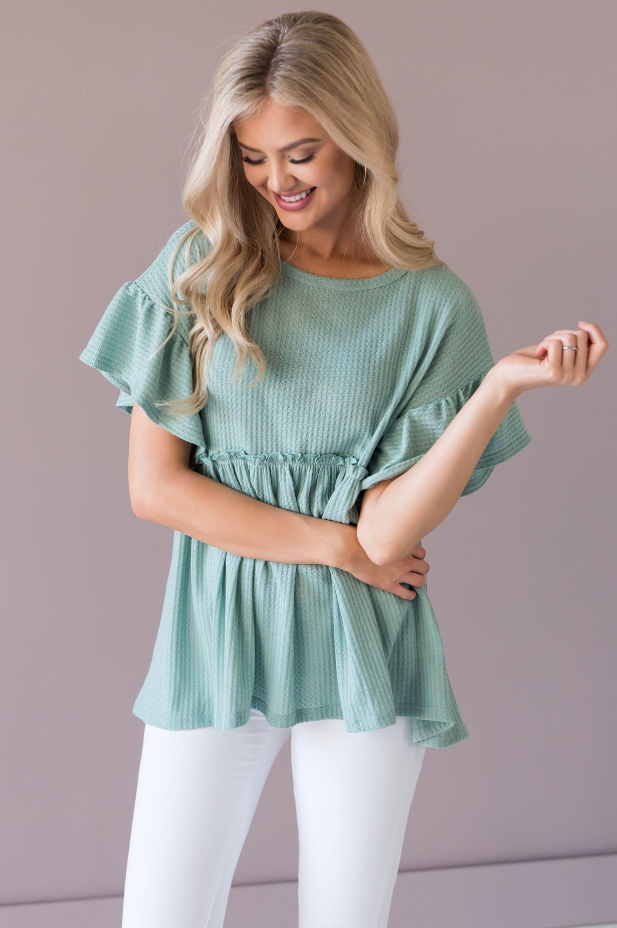 Dare To Dream Modest Babydoll Blouse