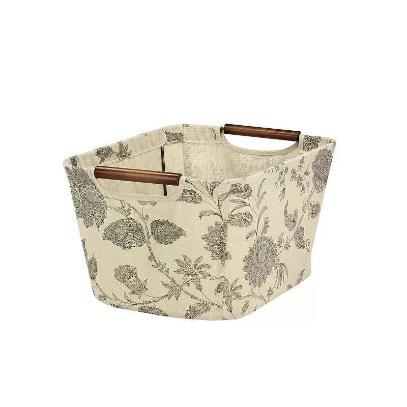 Household Essentials Floral Tapered Storage Bin - Small