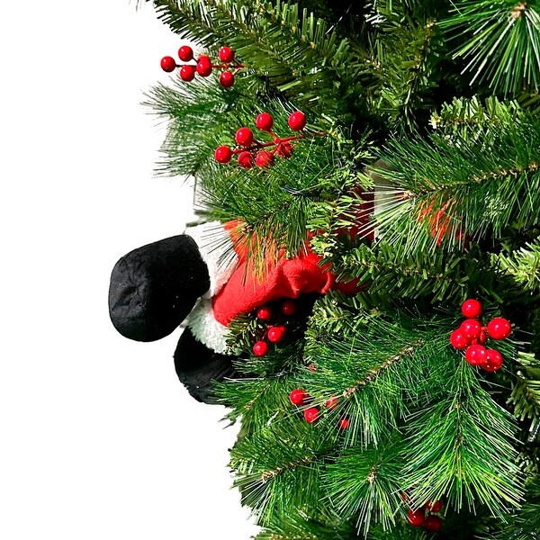 7.5 FT Upside Down Christmas Tree with Artificial Berries