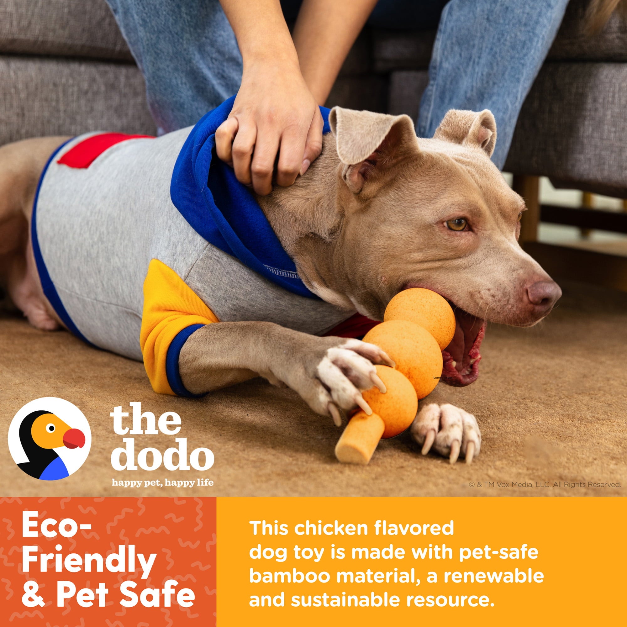 The Dodo Bamboo Dental Chew Toy in Chicken Flavor