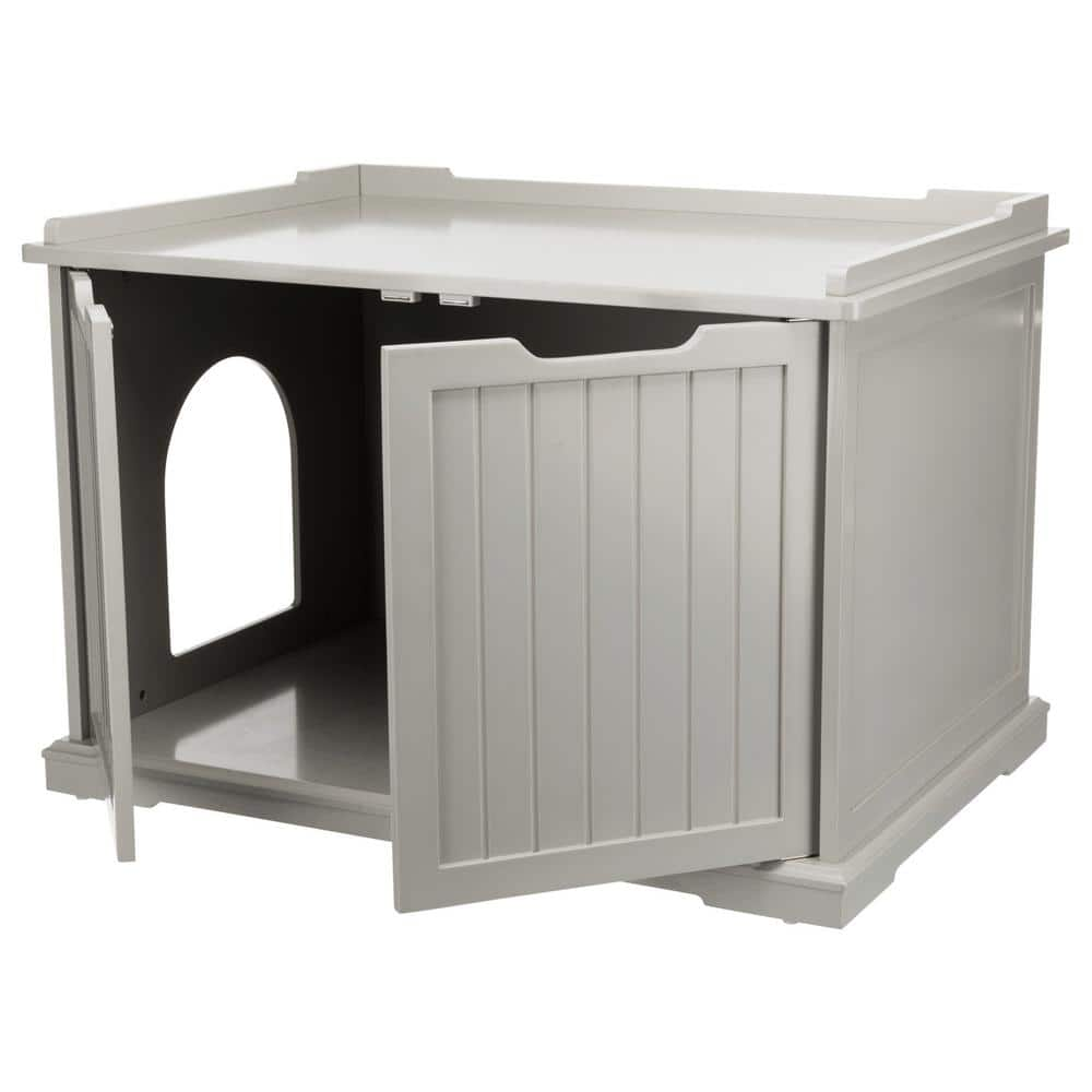 TRIXIE XL Wooden Litter Box Enclosurein Gray 40235