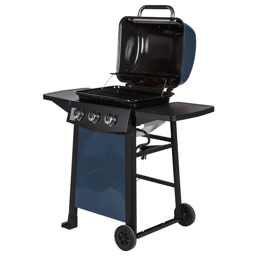 Dyna-Glo DGC310BNP-D 3-Burner Open Cart Propane Gas Grill in Blue