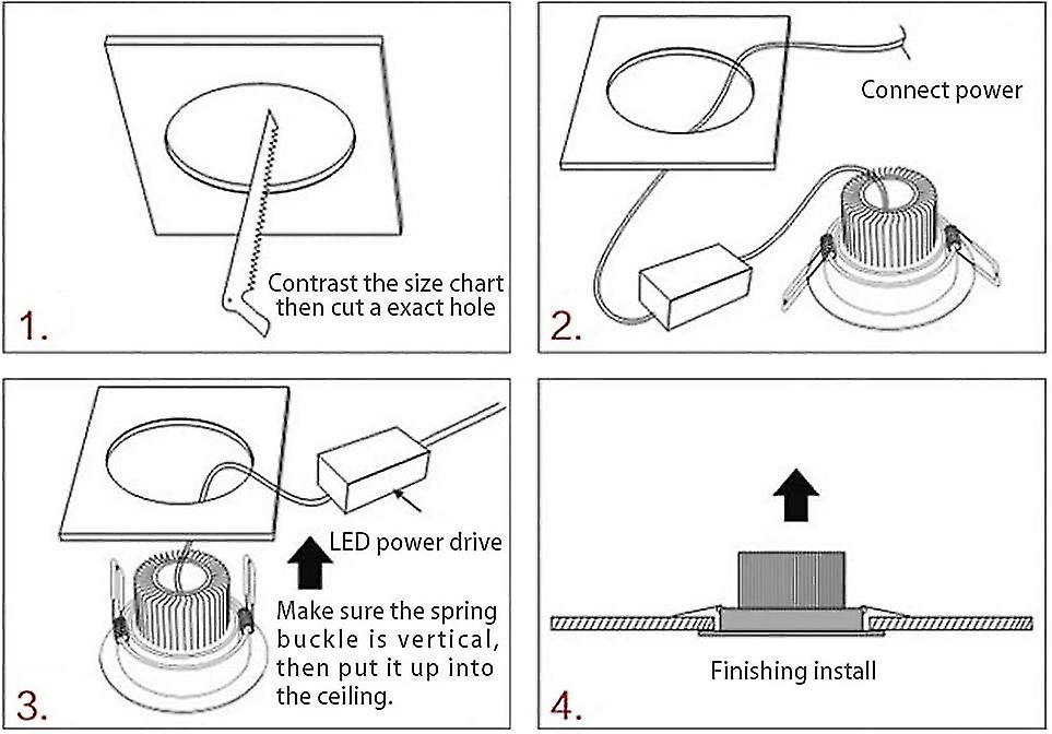 Recessed Led Spot Light， Ultra Flat， 5w 500 Lumen50w Incandescent，cool White 6000k， 230v Recessed，6 Pcs[energy Class F]