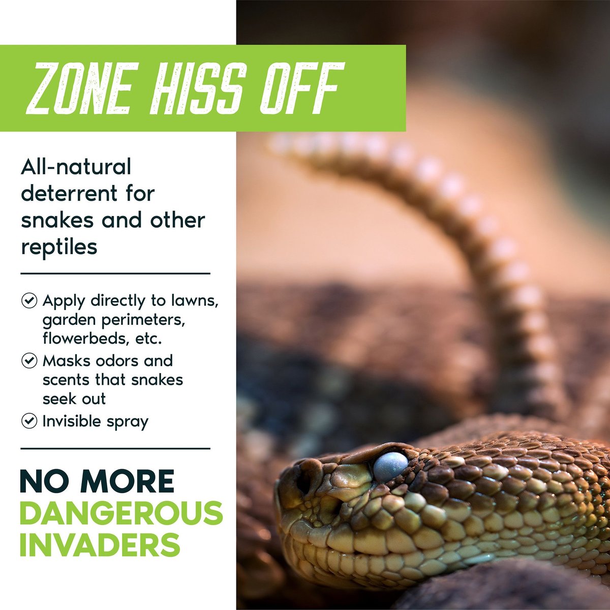 Zone Protects Hiss Off Snake Repellent Spray， 32-oz bottle