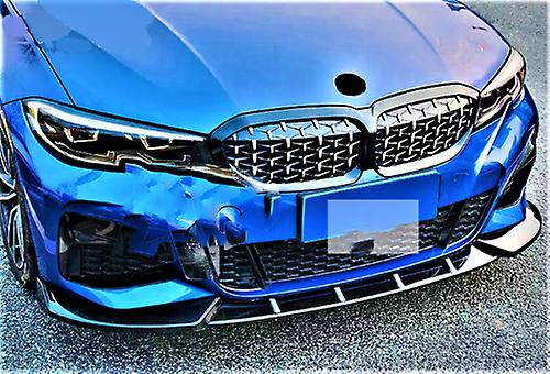 Bmw m sport 3 series g20 g21 m3 style gloss black front splitter lip 2018+