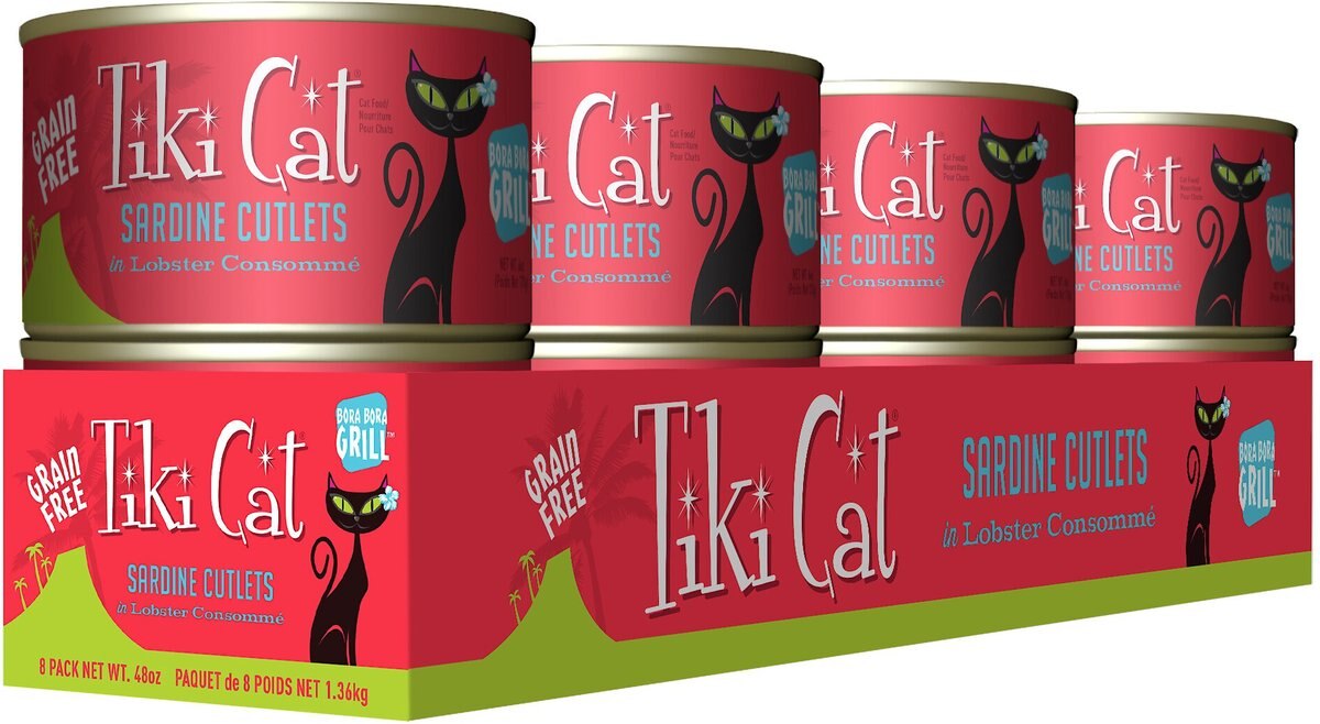 Tiki Cat Bora Bora Grill Sardine Cutlets in Lobster Consomme Grain-Free Canned Cat Food