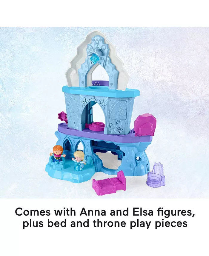 Fisher Price Disney Frozen Toy  Fisher-Price Little People Playset with Anna and Elsa Figures  Elsa’s Enchanted Lights Palace