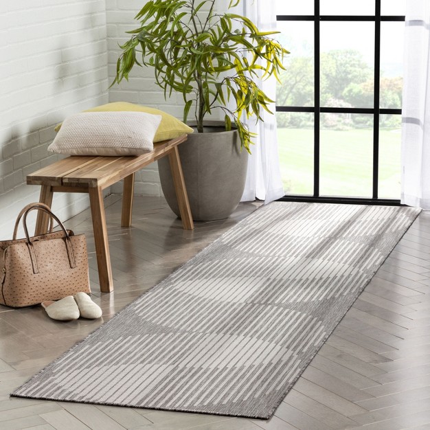 Well Woven Alder Indoor Outdoorflat Weave Pile Stripes Circles Geometric Area Rug