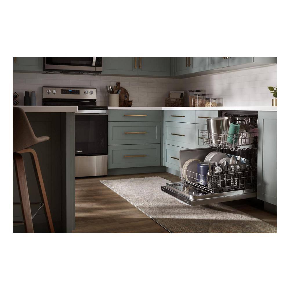 Whirlpool 24 in. Fingerprint Resistant Stainless Steel Dishwasher with Tub and Tall Top Rack WDT740SALZ