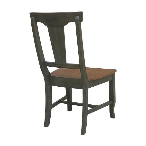 International Concepts Solid Wood Panel Back Dining Chairs - Set of 2