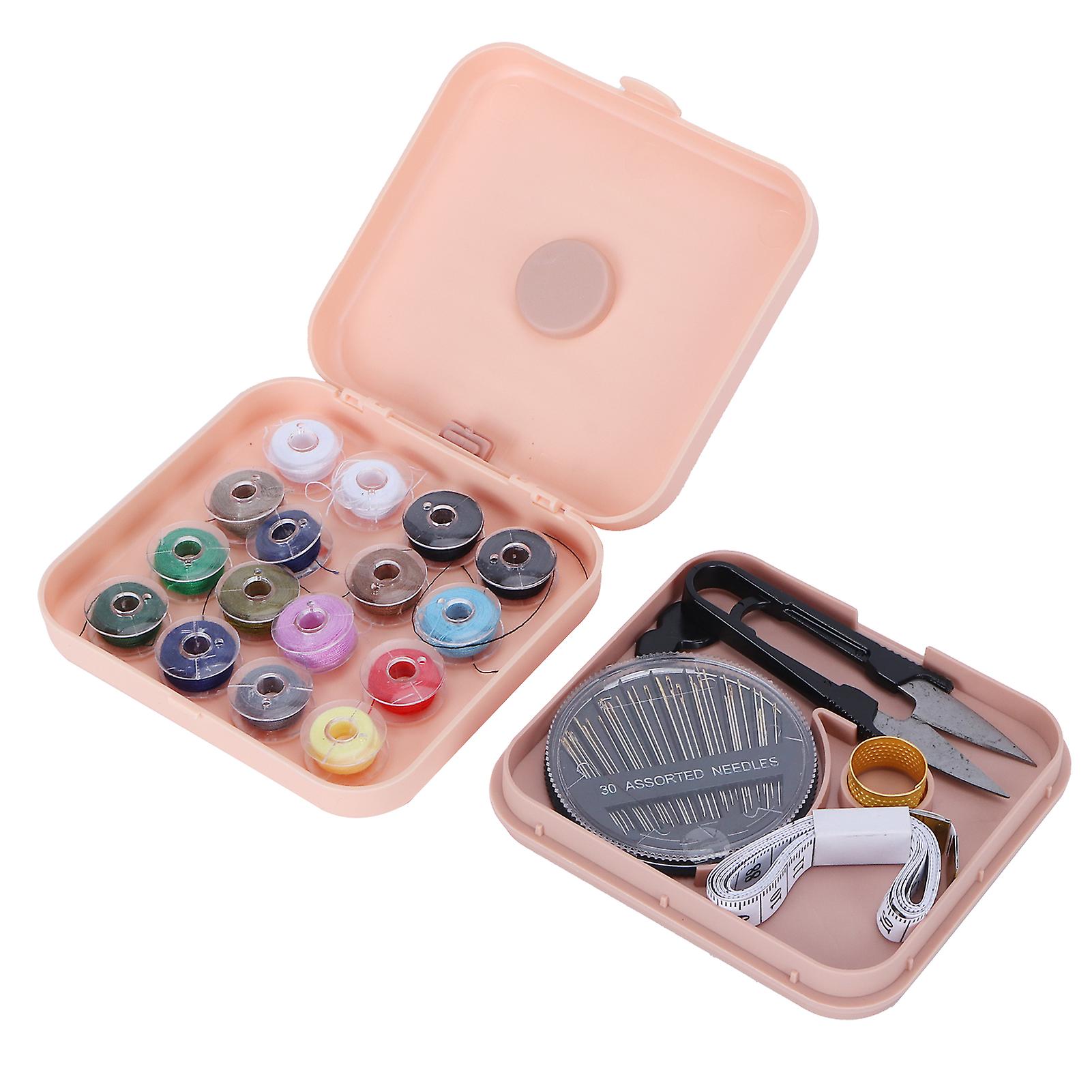 Magnetic Sewing Kit Travel Portable Storage Box Diy Embroidery Needle Thread Scissor Set