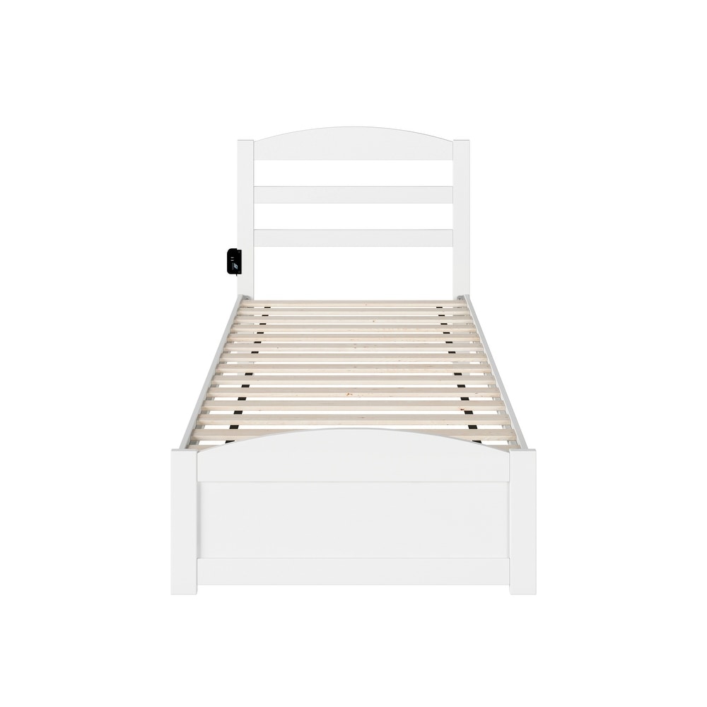 Warren Solid Wood Platform Bed with Footboard