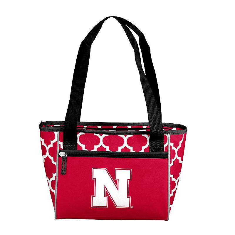 Logo Brand Nebraska Cornhuskers Quatrefoil 16-Can Cooler Tote