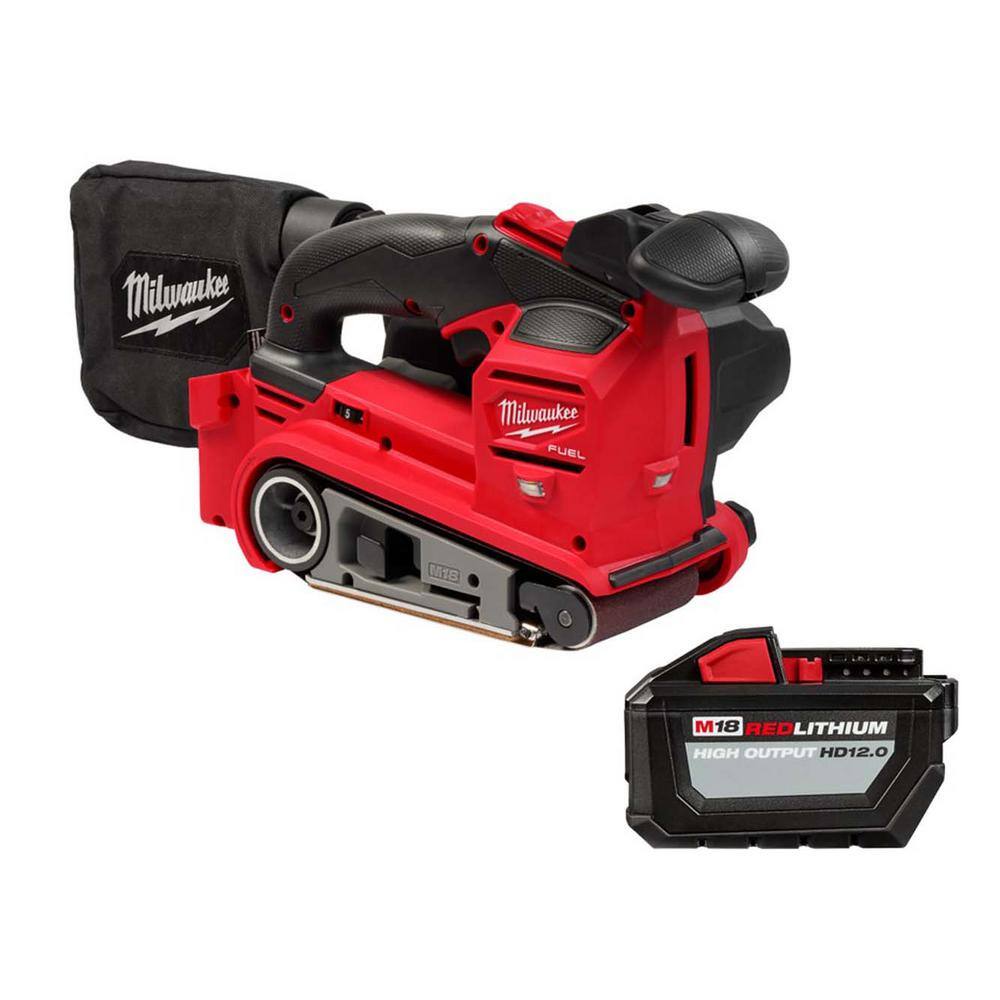 MW M18 FUEL 18-Volt Lithium-Ion Cordless Belt Sander WM18 12.0 ah Battery 2832-20-48-11-1812