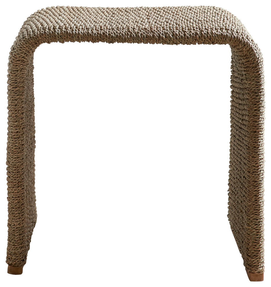 Uttermost Calabria Woven Seagrass end table   Beach Style   Side Tables And End Tables   by Modern Furniture LLC  Houzz