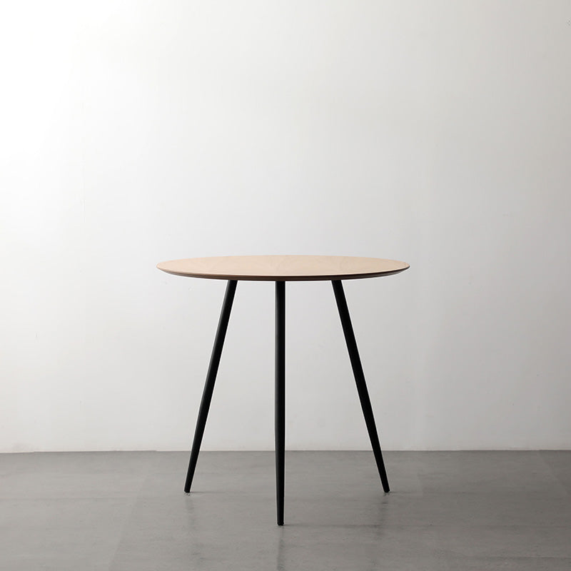 GINNY Round Dining Table 80cm - Natural & Black