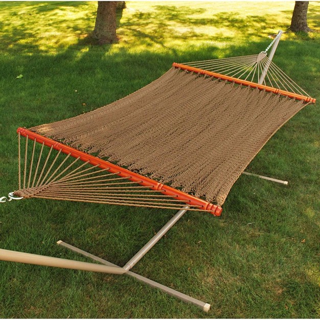 Double Caribbean Tight Weave Patio Hammock Brown Algoma