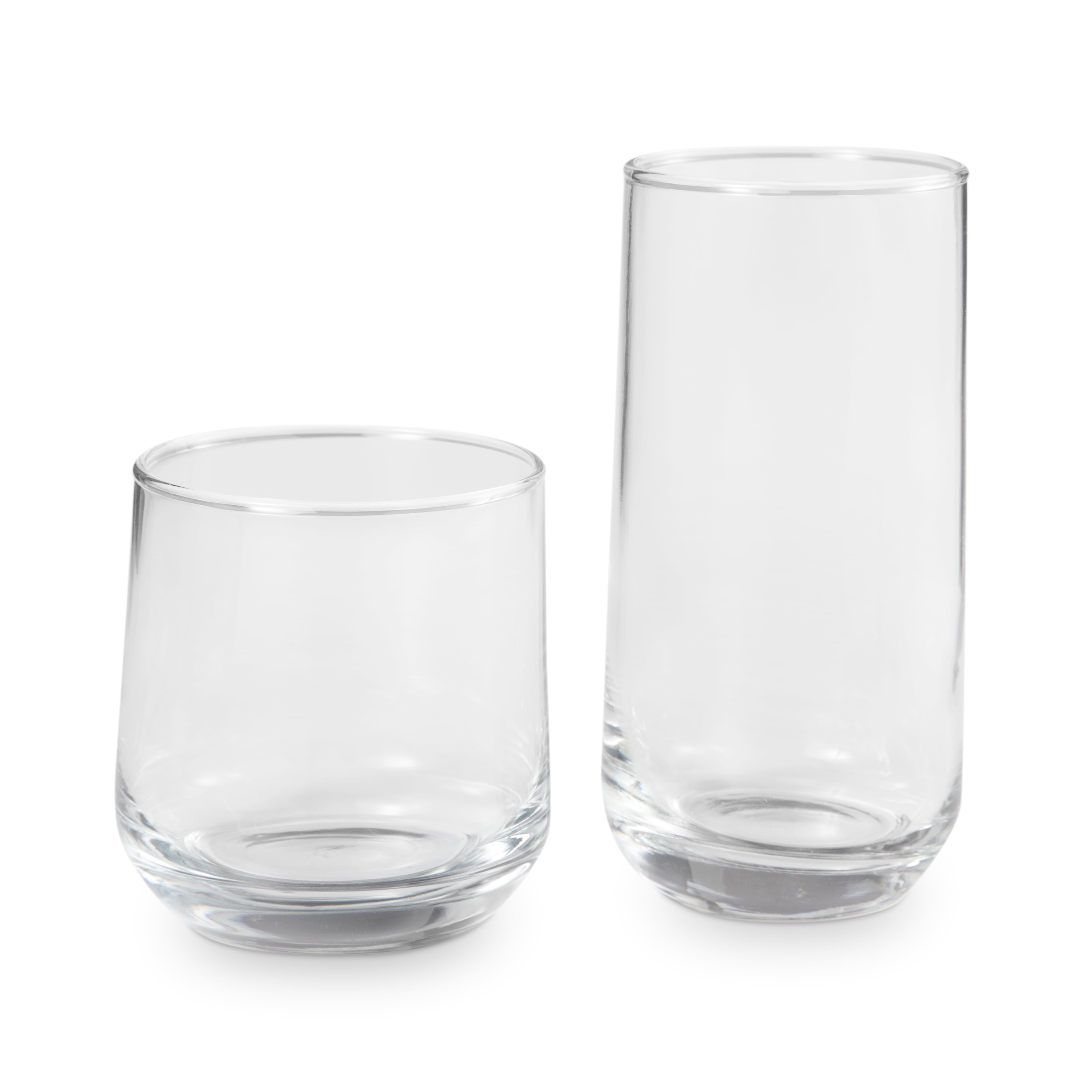 Better Homes and Gardens Josie Mixed Size Drinking Glasses， 16 Piece Glassware Set