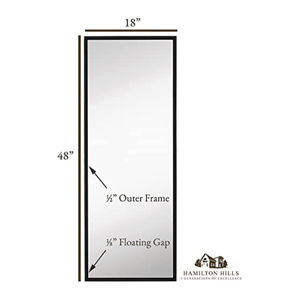 Clean Large Modern Black Frame Wall Mirror 18