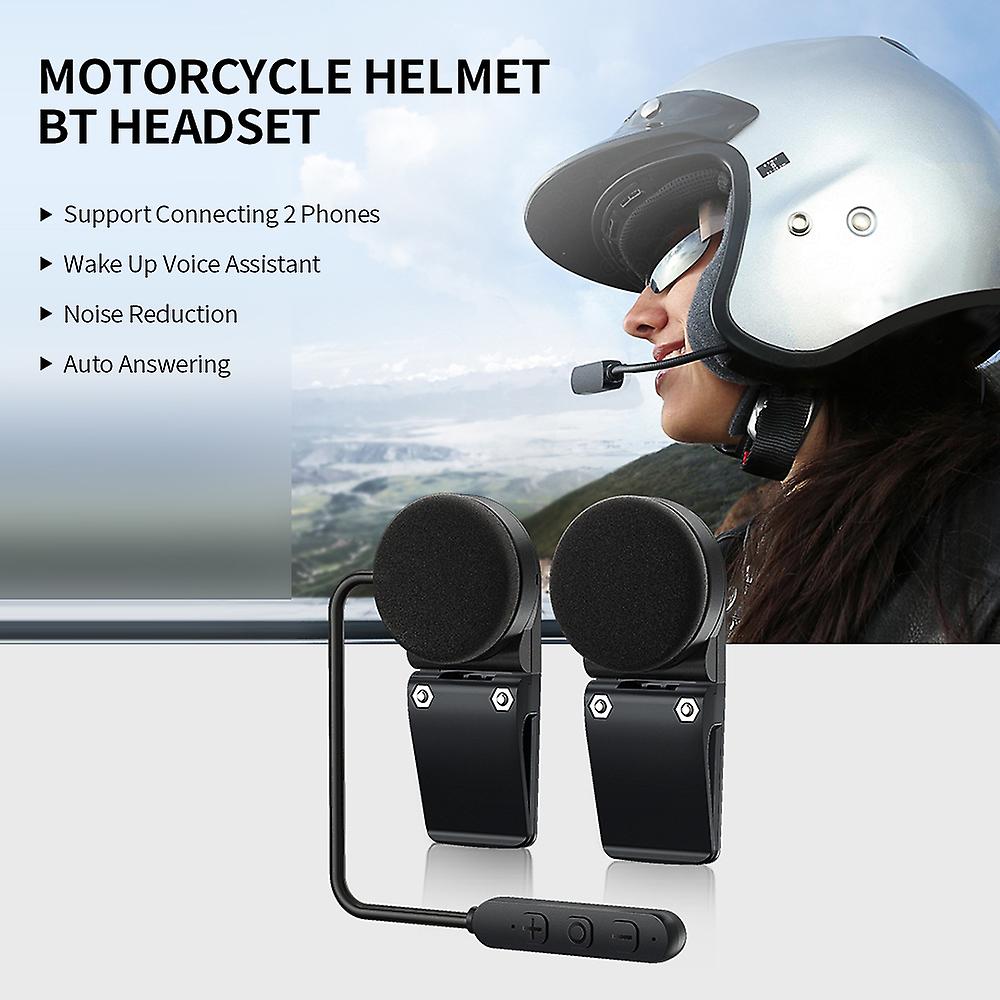 1 Motorcycle Helmet Bt Headset 2 Fastening Camps 1 Charging Cable 4 Velcro 1 User Manual Black