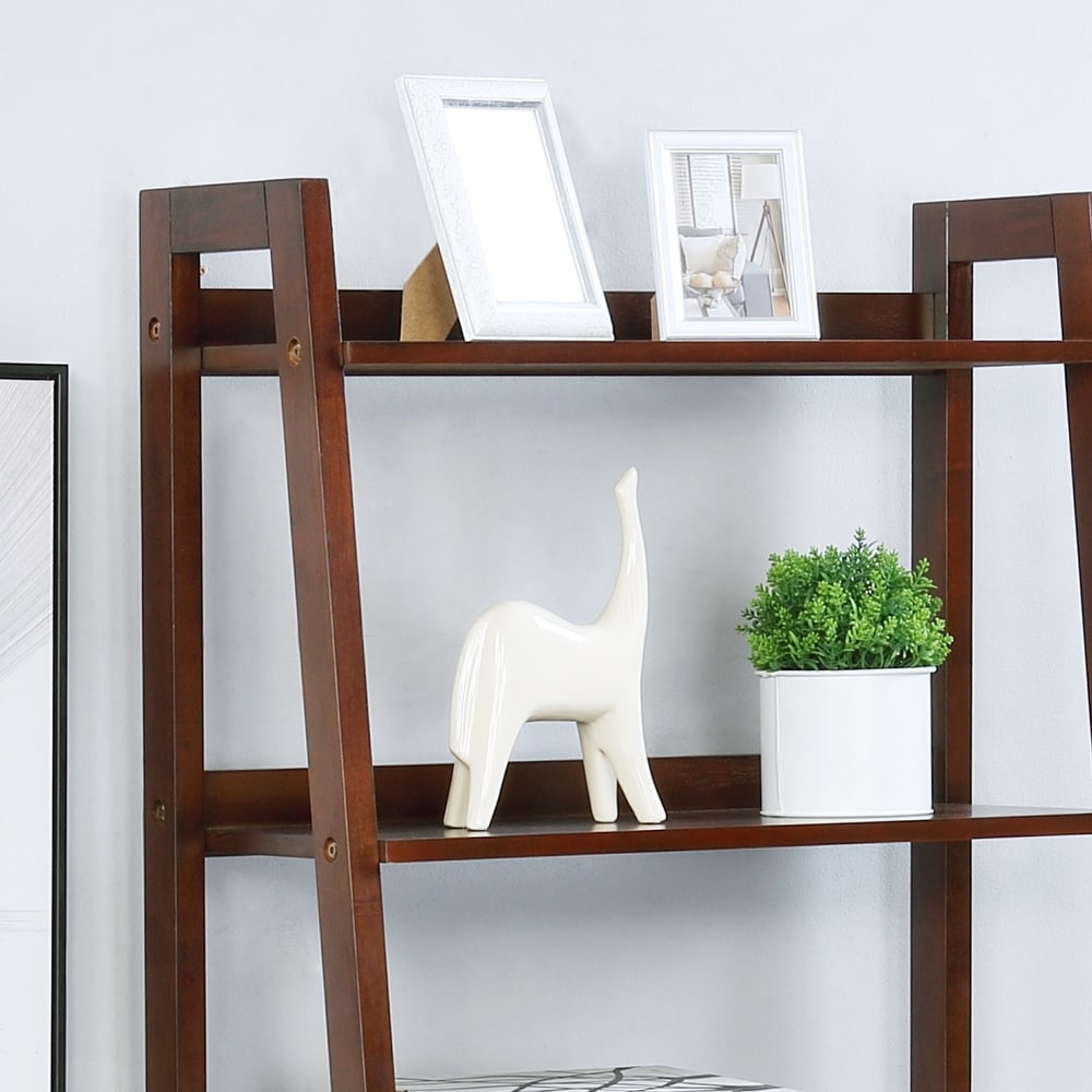 Stryi Contemporary 5 Tier Ladder Open Back Bookshelf by Copper Grove