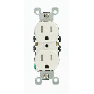 Leviton 15 Amp Weather and Tamper Resistant Duplex Outlet White W5320-T0W