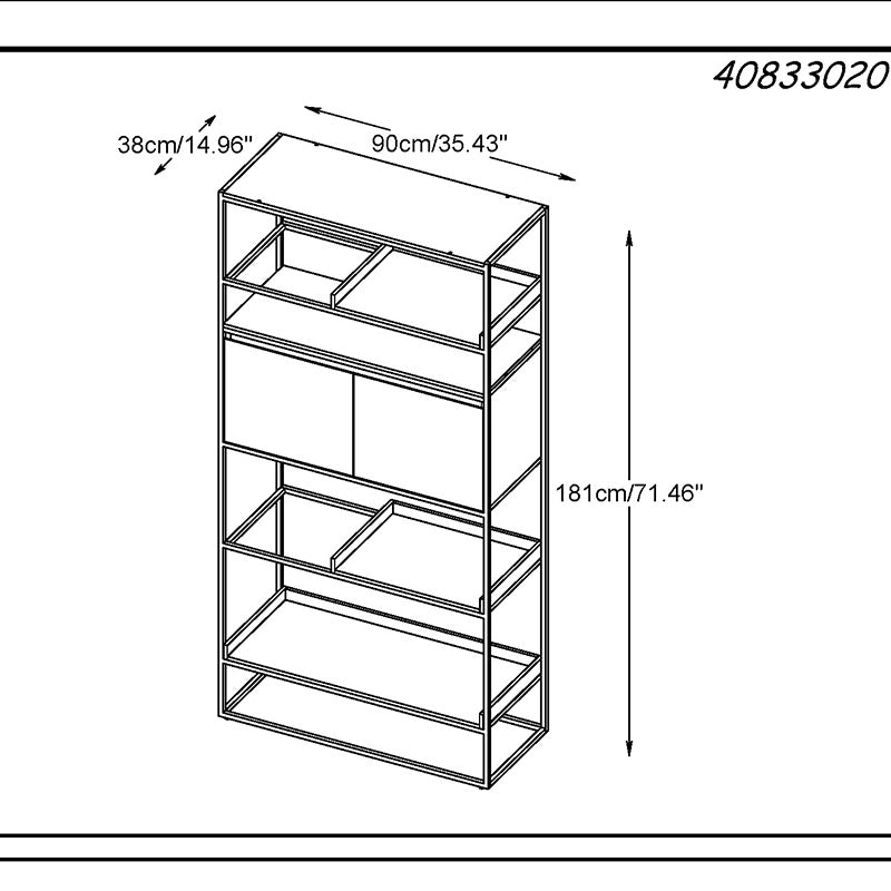 RIVOLI Display Unit 1.8M - Smoked Oak & Black