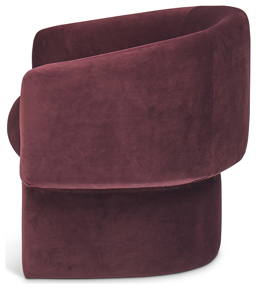 Giverny Accent Chair Plum Purple   Midcentury   Armchairs And Accent Chairs   by Peachtree Fine Furniture  Houzz