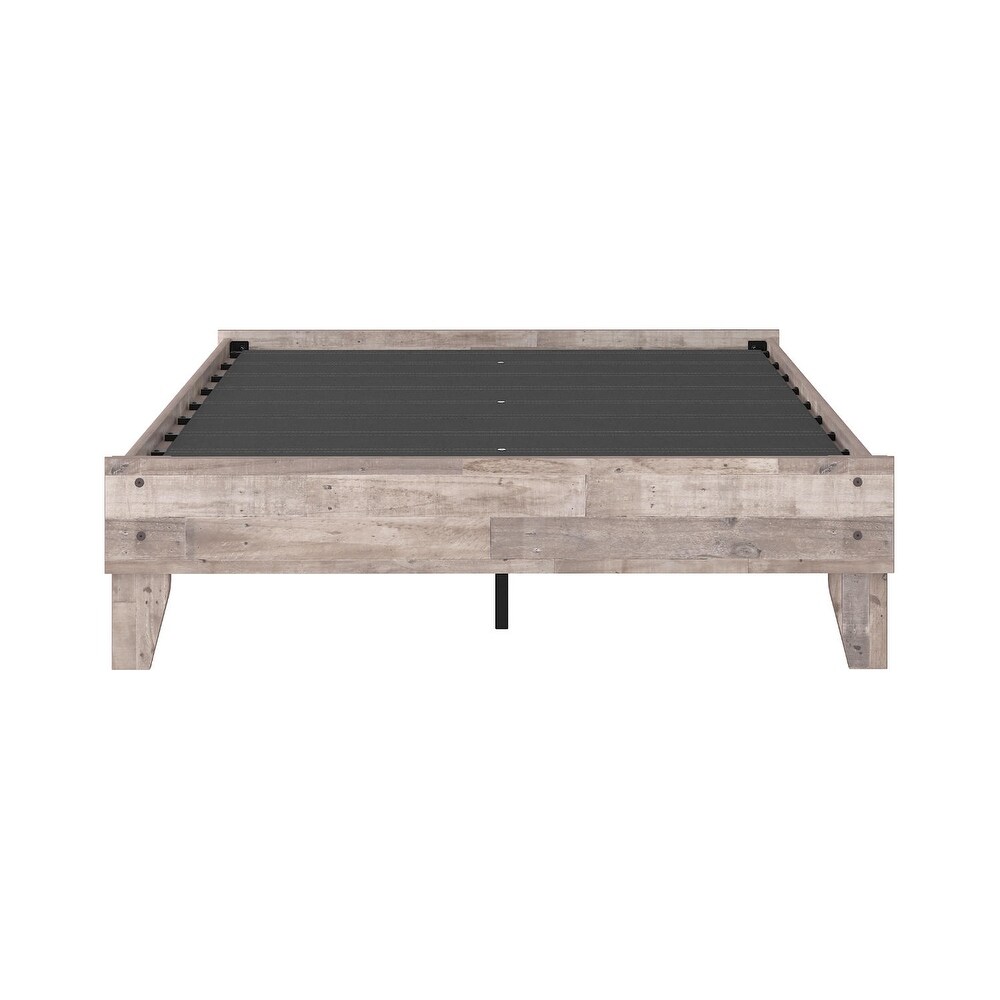 Signature Design by Ashley Neilsville Weathered Woodgrain Platform Bed