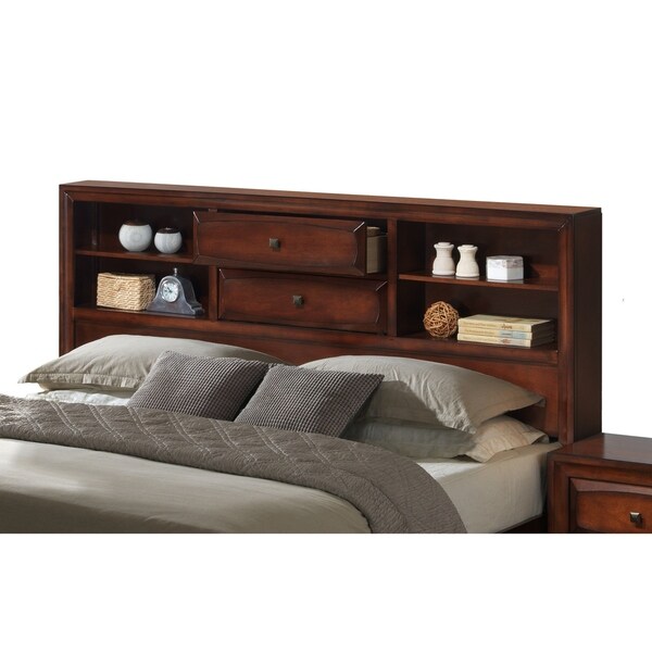 Roundhill Furniture Asger Antique Oak Finish Wood King-size 5-piece Bedroom Set - - 12594431