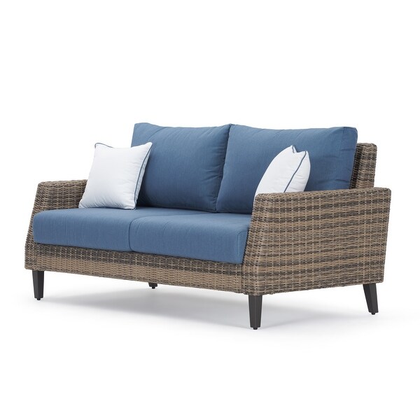 Portofino Affinity 4 Piece Sunbrella Outdoor Patio Loveseat Group