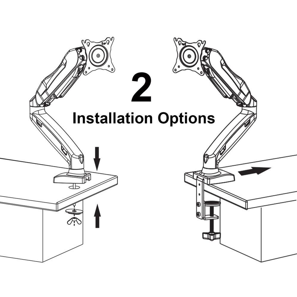 Gas Spring Desk Mount Fits 17 in. - 27 in. Monitor up to 14 lbs. 63607223