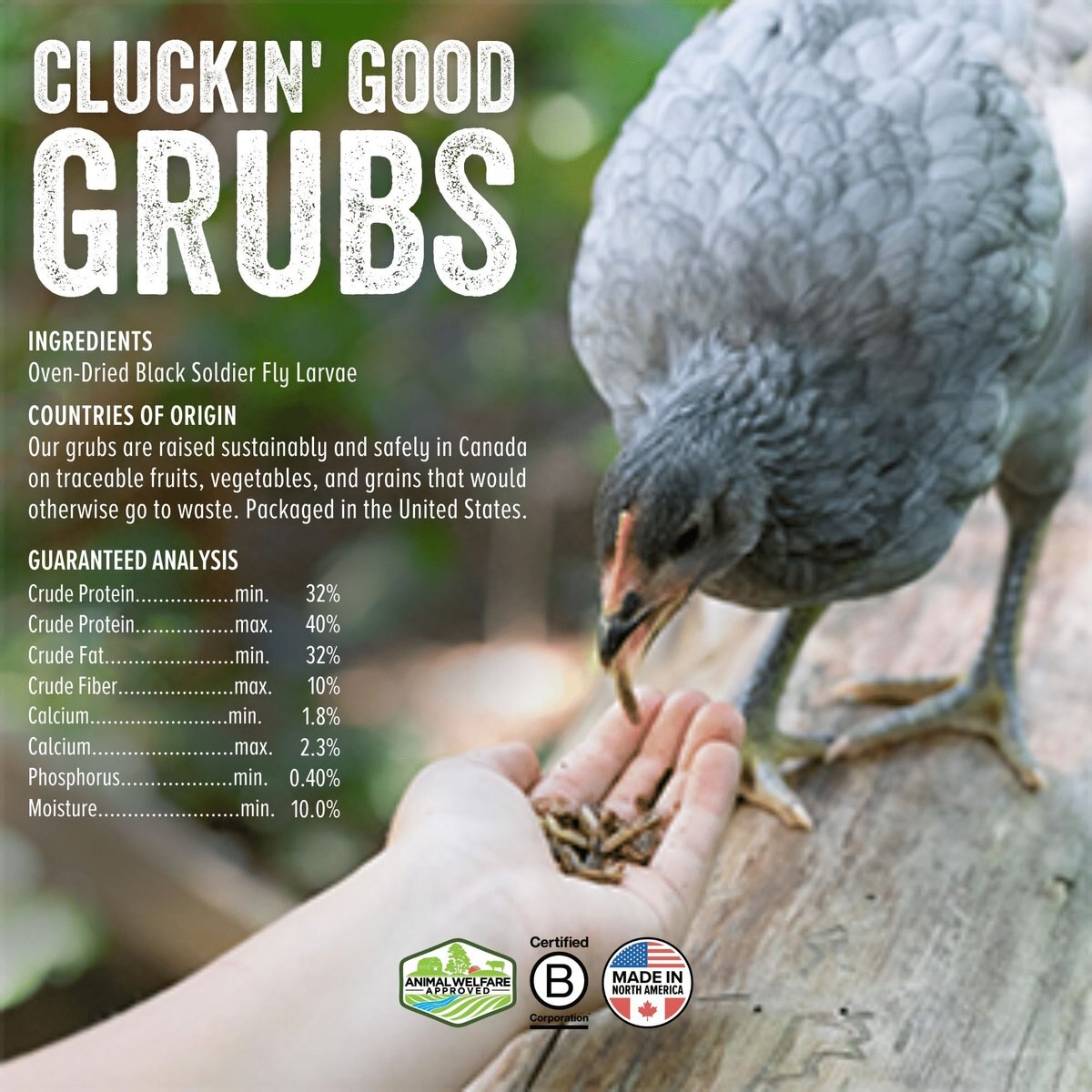 Scratch and Peck Feeds Cluckin' Good Grubs Poultry Treats， 8-lb box