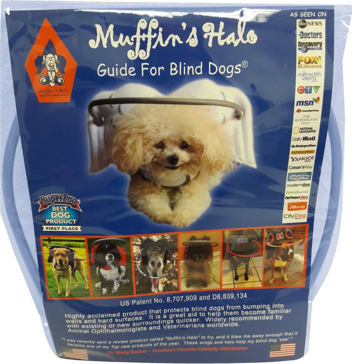 Muffin's Halo For Blind Dogs Angel Wing Blind Dog Bumper