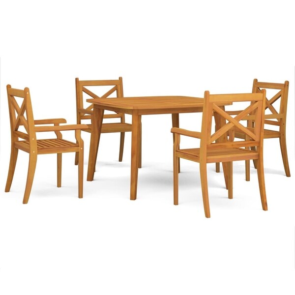 vidaXL 3/5/7/9 Piece Patio Dining Set Solid Wood Acacia