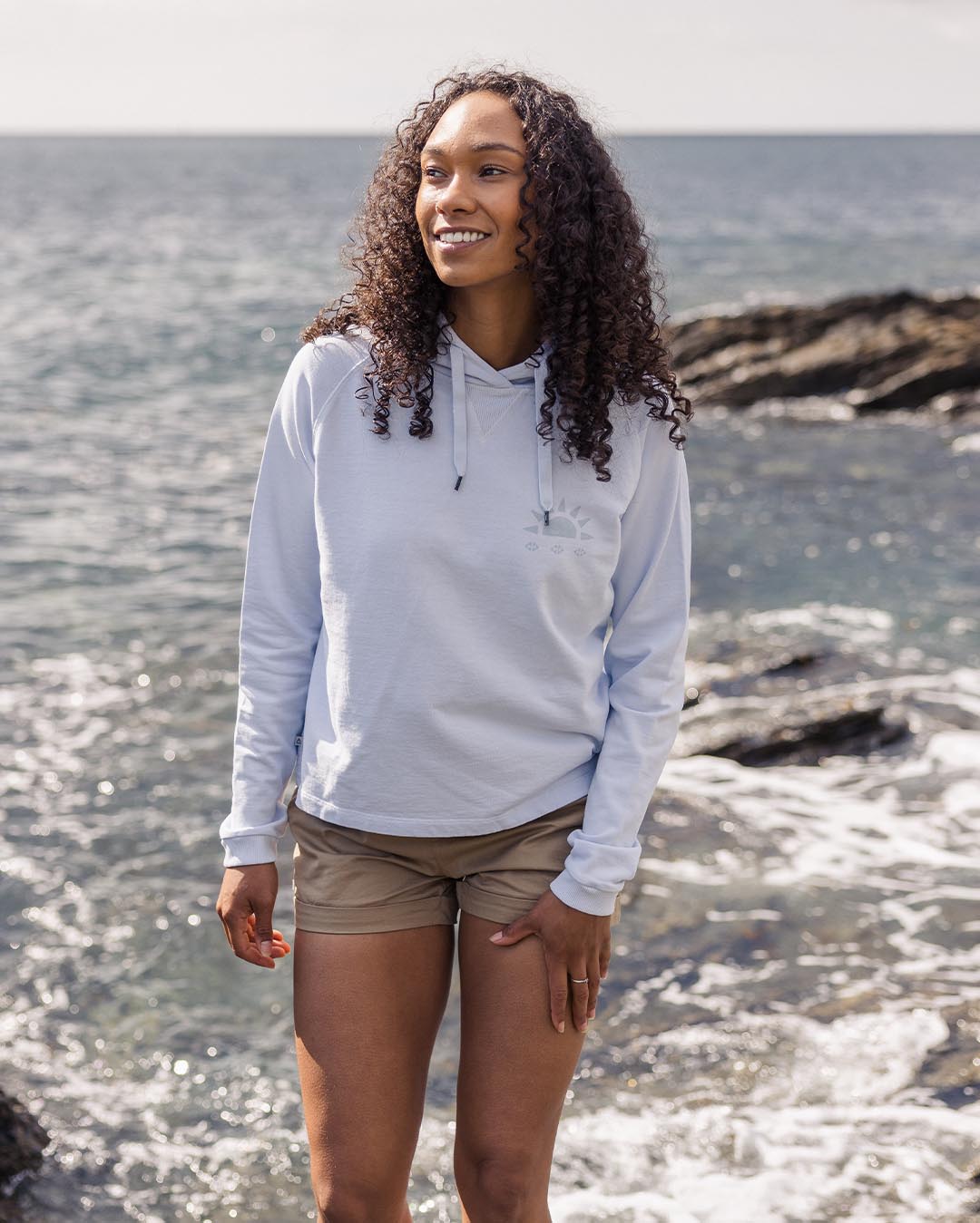 Mindful Recycled Cotton Hoodie - Pale Blue