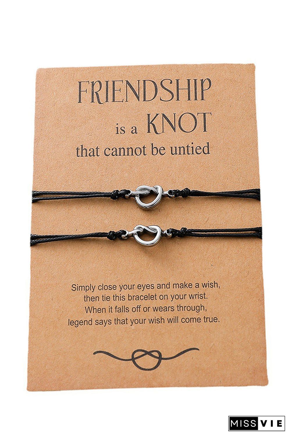 Stainless Steel Friendship Knot Braided Bracelets Wholesale MOQ 5pcs