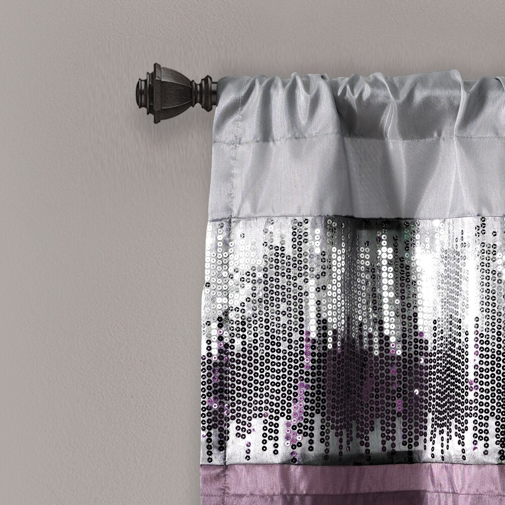 Lush Decor Night Sky Sequins Embroidery Valance   18\